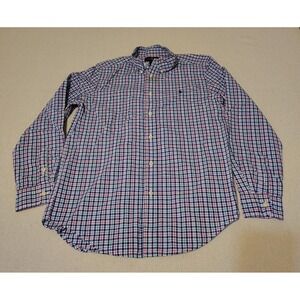 Ralph Lauren Kids Gingham Button Down Shirt Long Sleeve Size L 14-16 12